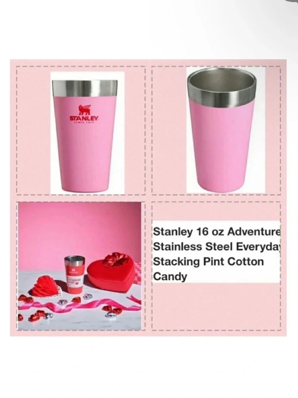 Stanley 16 oz. Stackable Cup - Valentines Day Collection Limited Edition - NEW - Picture 7 of 7